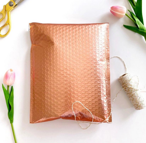 6.5x10 Rose Gold Bubble Mailer